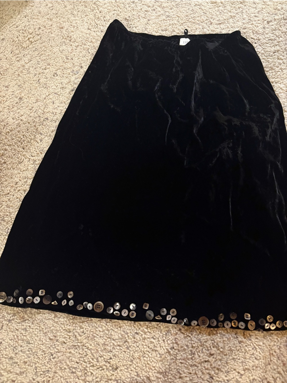 J. Jill Black Velvet Skirt